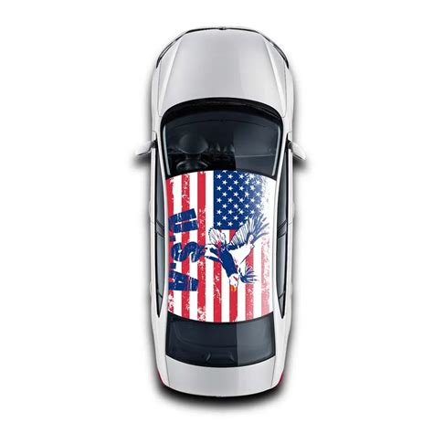 new decoration vehicle flag decal car whole roof pvc sticker reuable ...