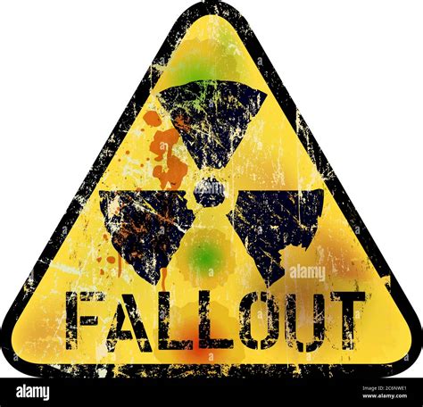 nuclear fallout warning sign, vector illustration Stock Vector Image ...