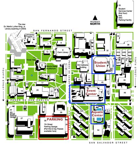 San Jose State Campus Map Pdf - United States Map