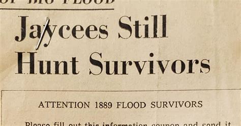 Vintage Johnstown: 1889 Flood Survivors Project