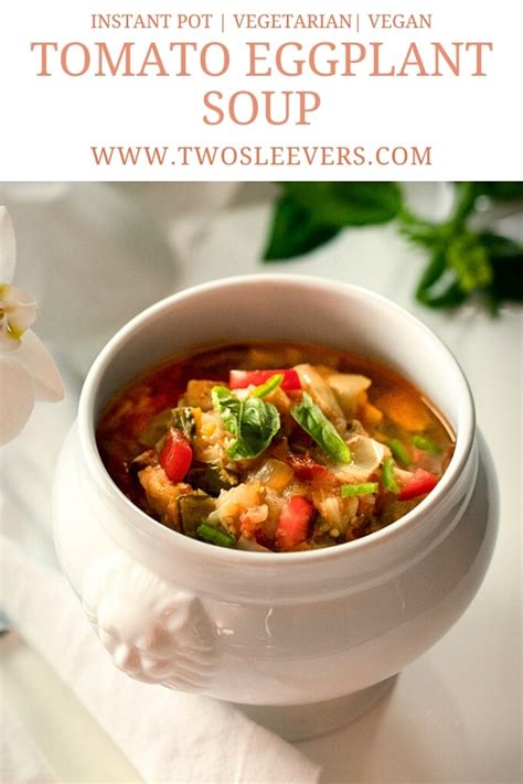 Tomato Eggplant Soup | Made Easily In Your Instant Pot! - TwoSleevers