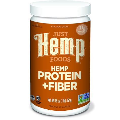 Just Hemp Foods Hemp Protein & Fiber Powder, Unflavored, 11g Protein, 1 ...