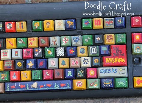 Painted Keyboard - Guest Post from Doodlecraft | Recycled crafts kids ...