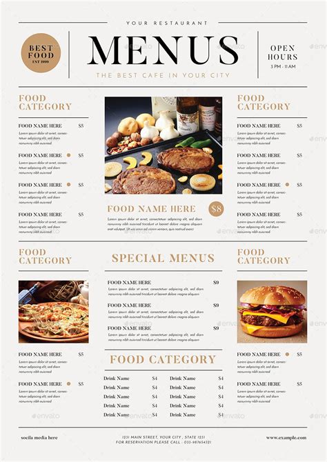 SImple Food Menus | Food menu design, Breakfast menu design, Food menu