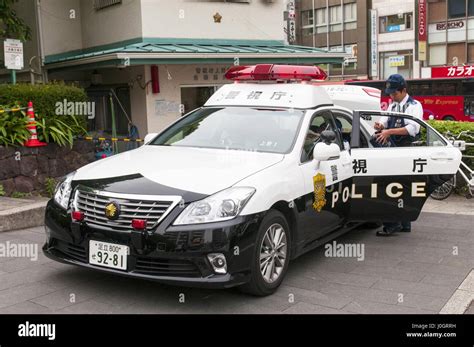 Japanese Police car on the Tokyo street in Japan Stock Photo - Alamy