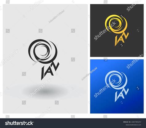 Logo Ian Monogram Hurricane Concept Vector Stock Vector (Royalty Free ...