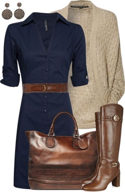 Navy blue dress | Fall Outfits | Pinterest