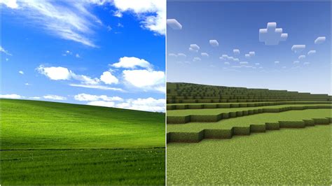 Redditor recreates iconic Windows XP "Bliss" wallpaper in Minecraft