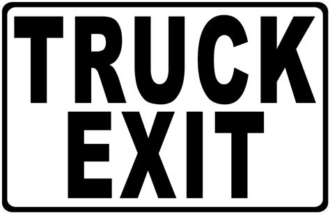 Truck Exit With Optional Directional Arrow Sign – Signs by SalaGraphics