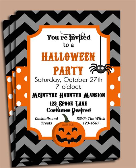 Halloween Birthday Invitations