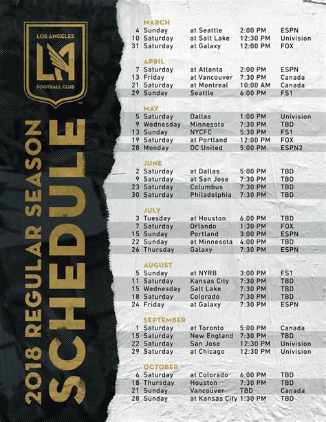 All our matches in one place. Print out the #LAFC 2018 regular season ...