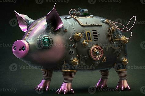 Pig Robot cyborg illustration 23913797 Stock Photo at Vecteezy