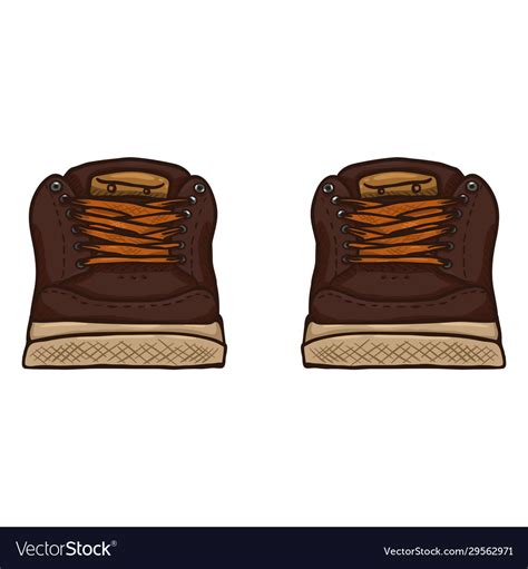 Cartoon - pair skaters shoes front view Royalty Free Vector