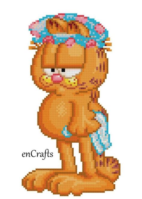 Garfield Pixel Art Pattern Pixel Art Templates, Pixel Art Pattern ...