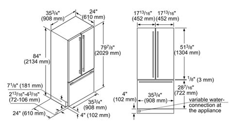 36" Built In French Door Bottom-Freezer Benchmark Series- Stainless ...