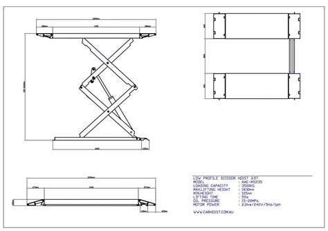 Low Profile Scissor Car Hoist Lift MS235 – Car Hoist