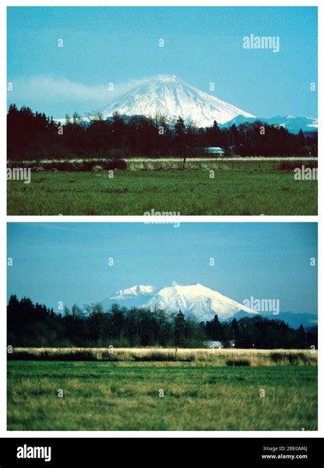 St. helens before after hi-res stock photography and images - Alamy