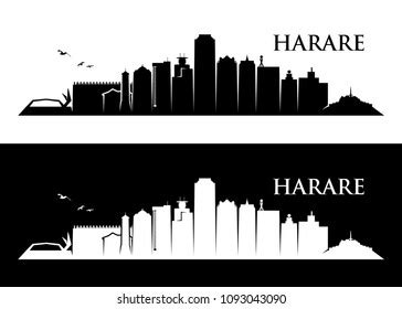 Harare Skyline Zimbabwe Vector Illustration Stock Vector (Royalty Free ...