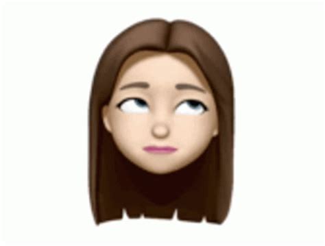 Eye Roll Emoji Girl Memoji Duh GIF | GIFDB.com