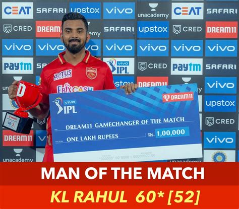 Man of the Match: KL Rahul #PBKSvMI | Latest cricket news, Man of the ...