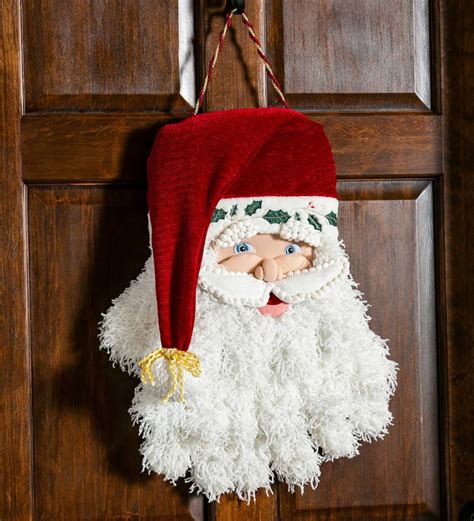 Santa Door Décor Hanging Holiday Accent | Door decorations, Holiday ...