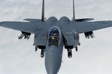 Col. Jeannie Leavitt, 4th Fighter Wing commander, pilots an F-15E ...