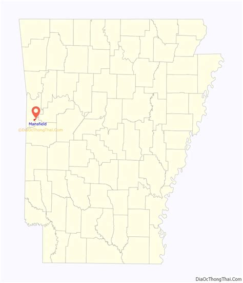 Map of Mansfield city, Arkansas - Thong Thai Real