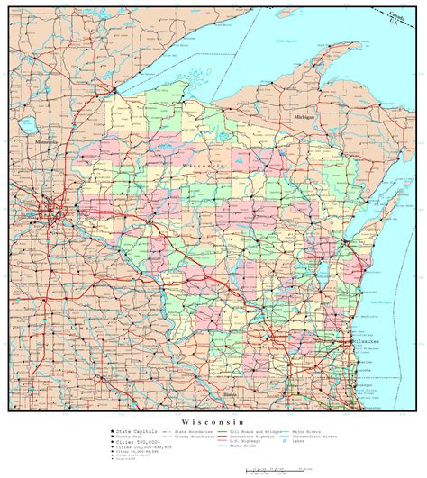 Wisconsin Political Map