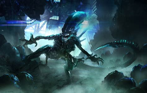 Download Sci Fi Alien HD Wallpaper by Lukasz Sienkiewicz