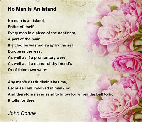 No Man Is An Island Poem by John Donne - Poem Hunter