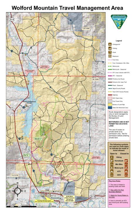 Wolford Travel Management Area Travel Map by Great Outdoors Adventures ...