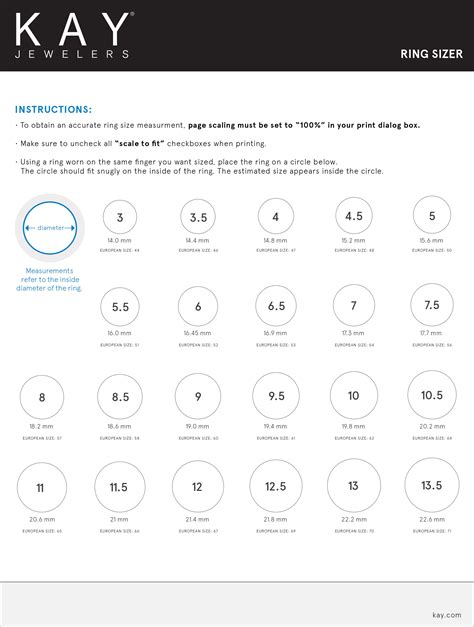 værdig symbol Brig ring size comparison chart Hører til Overskrift ...