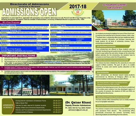 University of Malakand, Chakdara Admission, Fee structure, Programs