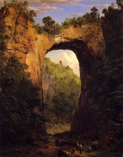 The Natural Bridge, Virginia (1852) by Frederic Edwin Church – Artchive