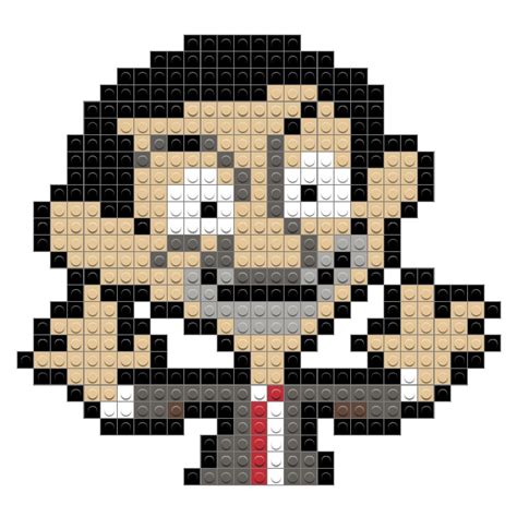 Mr Bean Pixel Art Pattern | Pixel art pattern, Pixel quilting, Pixel art