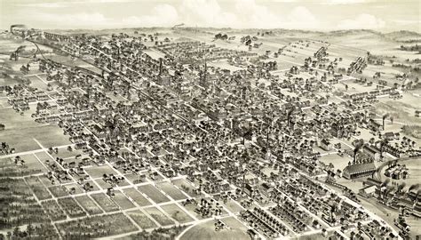 Historic map of Hazleton, Pennsylvania from 1884 - KNOWOL