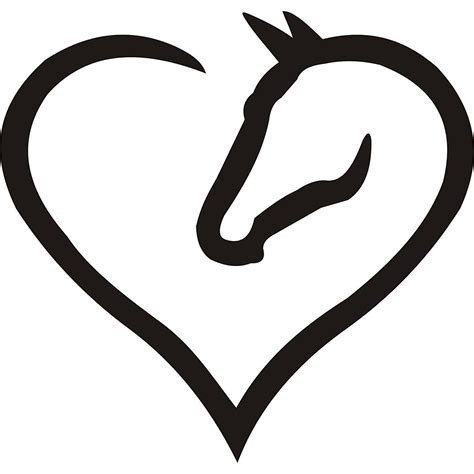 a horse's head in the shape of a heart