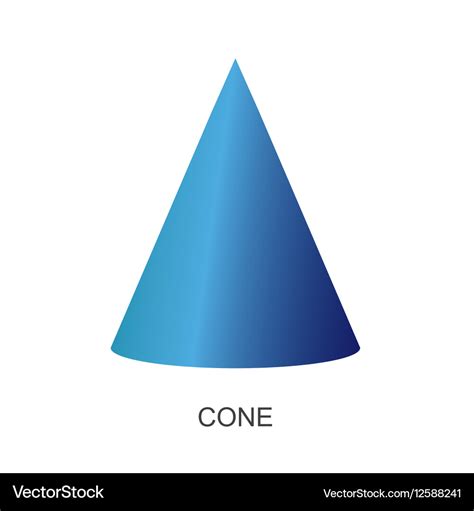 3d shape cone Royalty Free Vector Image - VectorStock