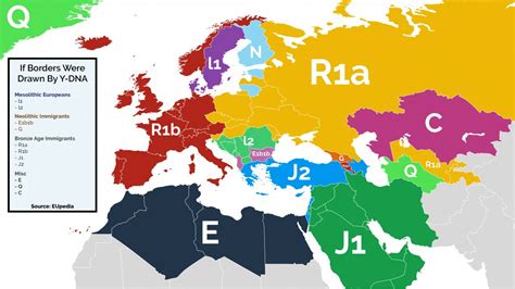 European paternal Y-DNA haplogroups distribution by country - YouTube