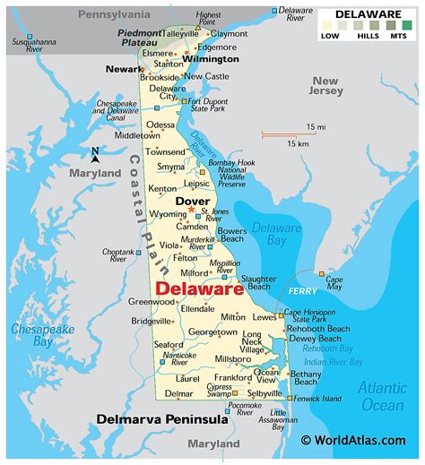 Delaware Maps & Facts - World Atlas