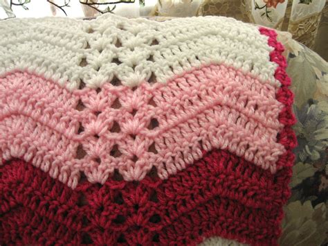 Free Crochet Ripple Afghan Pattern White Chocolate Strawberry Double ...