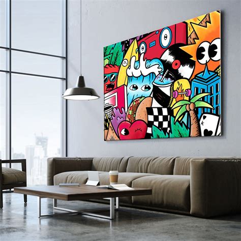 Extra Large Wall Art, Street Art Canvas Art Print, Living Room Wall Art ...