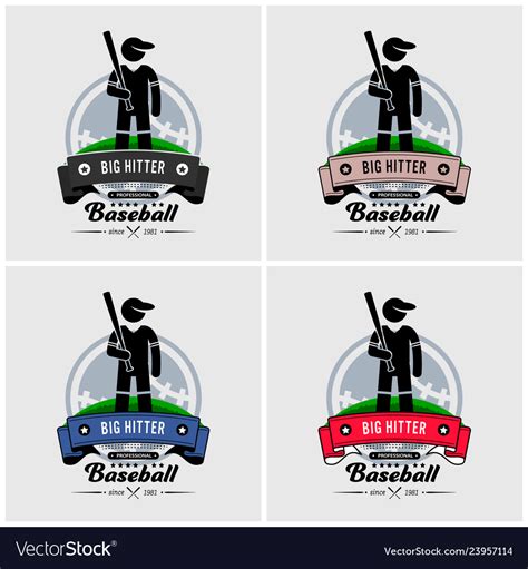 Baseball club logo design artwork of baseball Vector Image