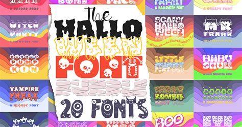 The Halloween Font Bundle Bundle · Creative Fabrica