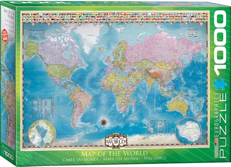 Eurographics Map of the World - 1000 Piece Puzzle - Hub Hobby