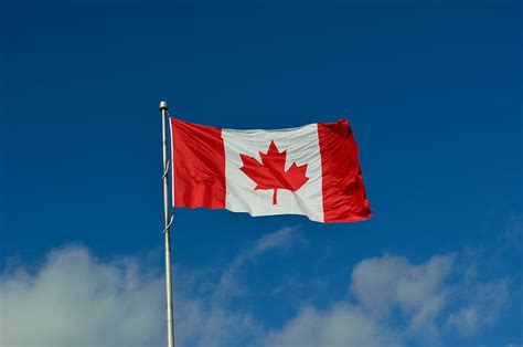 HD wallpaper: Canadian flag on flag pole, canada, national park, maple ...