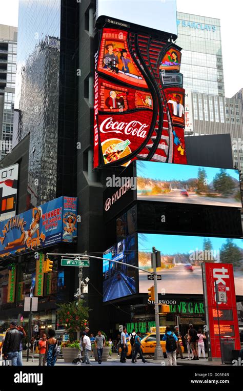 Coca Cola ad in Times Square, New York City, USA Stock Photo - Alamy