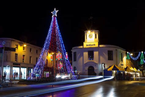 Christmas lights in Stratford-upon-Avon, Warwickshire, UK ...