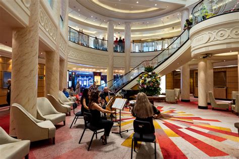 Grand Lobby on Cunard Queen Mary 2 (QM2) Cruise Ship - Cruise Critic