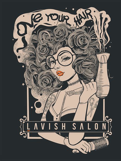 Illustrated t-shirt for a salon | Shirt illustration, Tshirt design ...